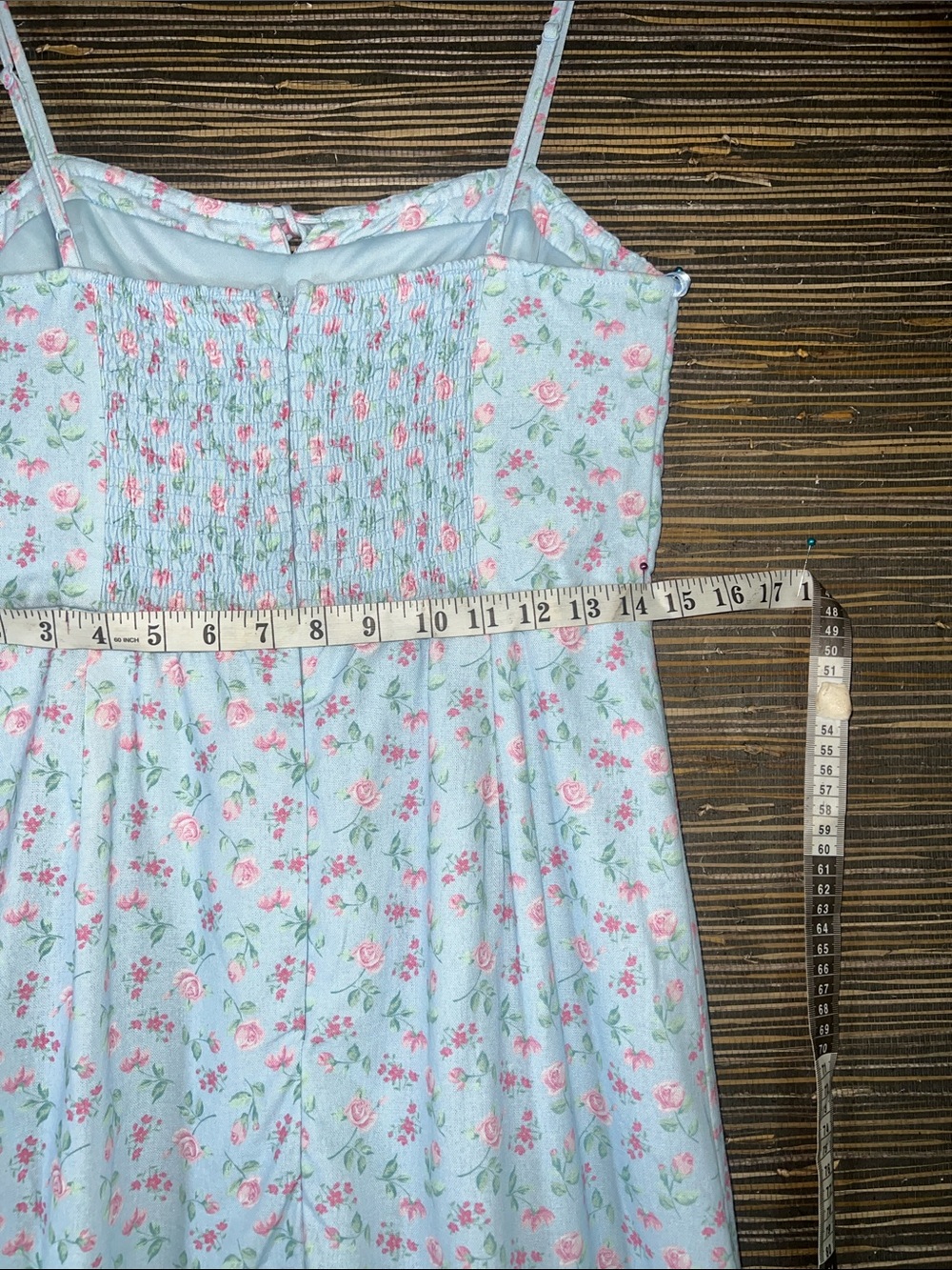 🆕 Altar'd State Floral Mini Dress Baby Blue Medium - Picture 10 of 17